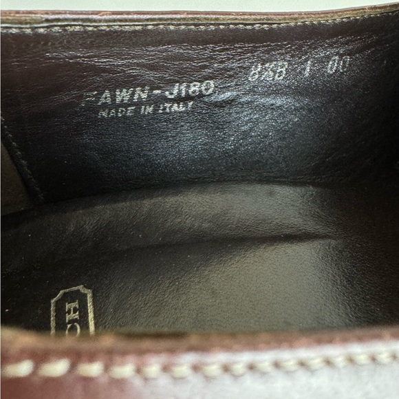 Coach Vintage 2.5” Chunky Heel Brown Leather Loafers Women’s 8.5 FAWN-J180 - Picture 6 of 12